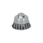 Carda copa 3' alambre trenzado fino, Multi-rosca, TRUPER