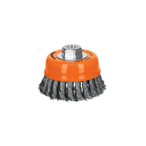 Carda TRUPER CopaTrenzada 4" - ALAMBRE TRENZADO FINO CON EJE 5/8"-11 - Tamaño Profesional - Alta Eficiencia - Durabilidad Superior - Clave 14187