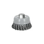 Carda copa 4' alambre trenzado fino, Multi-rosca, TRUPER