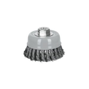 Carda copa 4' alambre trenzado fino, Multi-rosca, TRUPER