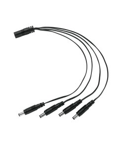 Cable Divisor de Energía Volteck Tipo Pulpo 1 a 4 - Alimentación Simultánea para Sistemas CCTV que Reduce Cableado (Clave 49788)