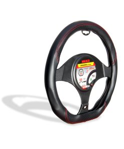 Cubrevolante de piel, color negro, Forma "D" MIKELS CU-D1