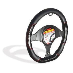 Cubrevolante de piel, fibra de carbono forma "D" MIKELS CU-D2