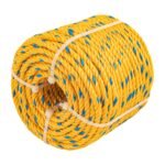 Metro de cuerda amarilla de polipropileno 6 mm, rollo 46m