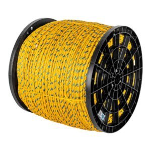 Kilo de cuerda amarilla de polipropileno 6mm, carrete 20kg