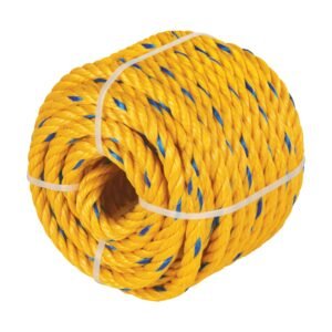 Kilo de cuerda amarilla de polipropileno 11 mm, rollo 1kg