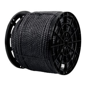 Kilo de cuerda negra de polipropileno 16 mm, carrete 30kg