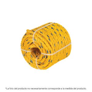 Metro cuerda amarilla de polipropileno 19mm, rollo 7m