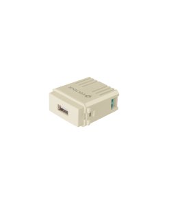 Módulo USB Volteck Italiana Marfil - Conexión Integrada para Espacios que Requieren Carga Discreta (Clave 48108)