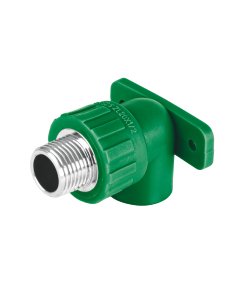 Codo Oreja 90° PPR, 1/2', Macho con Inserto Metálico, Resistente y Duradero, Ideal para Instalaciones de Tuberías PPR, Clave 45265, Foset