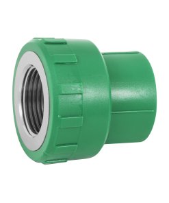 Adaptador PPR de 1' Hembra con Inserto Metálico, Solución Ideal para Conexiones de Tuberías, clave 49887 - FOSET