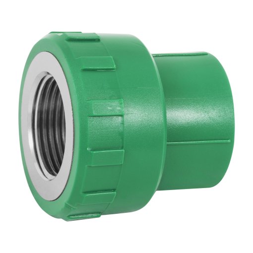 Adaptador PPR de 1' Hembra con Inserto Metálico, Solución Ideal para Conexiones de Tuberías, clave 49887 - FOSET