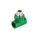 Tee macho de PPR 1/2' con inserto metálico, FOSET