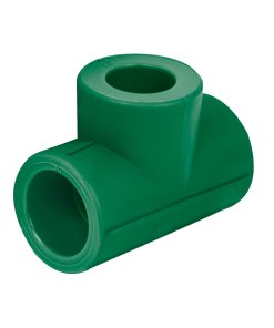 Tee Reducida de PPR 3/4' x 1/2' x 1/2', Alta Durabilidad para Instalaciones de Calidad, Marca Foset, Clave 49843