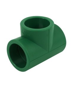 Tee Sencilla de PPR de 1-1/2', Alta Resistencia y Funcionalidad para Instalaciones de Agua, Clave 45466, FOSET