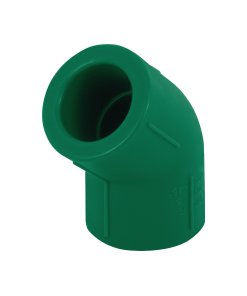 Codo 45° de PPR, 1/2' (20mm), Resistente y Duradero, Ideal para Instalaciones de Tuberías, Clave 49867, Foset
