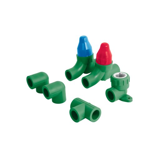 KIT PPR para Instalación de Regadera sin Manerales, incluye todos los componentes esenciales para realizar la instalación de una regadera sin manerales, clave 46037 - FOSET