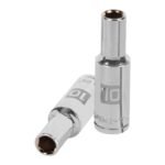 Dado largo de 10 mm, 6 puntas, cuadro 1/2', TRUPER