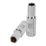 Dado largo de 12 mm, 6 puntas, cuadro 1/2', TRUPER