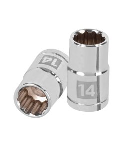 Dado TRUPER de 14 mm 12 Puntas Cuadro 1/2" - Para mecánica de maquinaria de construcción (Clave 13528)