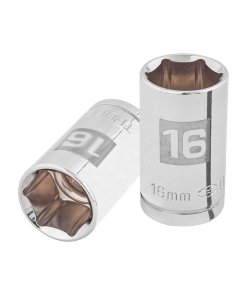 Dado Truper 16 mm 6 puntas cuadro 1/2' - Acero endurecido para mantenimiento automotriz que resiste impactos (Clave 13266)