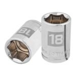 Dado de 18 mm, 6 puntas, cuadro 1/2', TRUPER