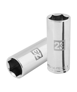 Dado Largo Truper 23mm 6 Puntas Cuadro 1/2" - Acero Forjado para Trabajo Industrial que Resiste Alto Torque (Clave 101011)