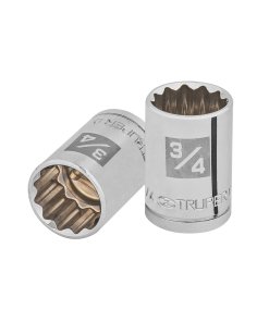 Dado Truper 3/4' 12 puntas cuadro 1/2' - Tecnología multidientes para talleres automotrices que facilita el trabajo en ángulos reducidos (Clave 13306)