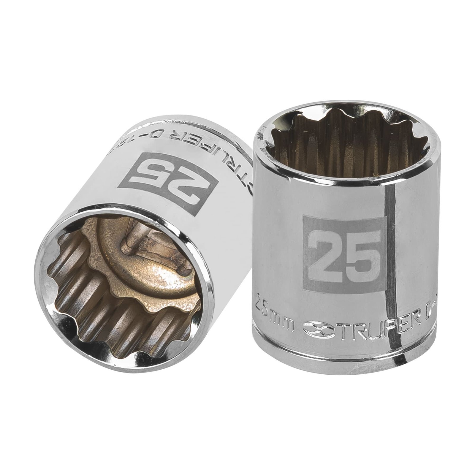 D-1225-EM.jpg Dado de 25 mm, 12 puntas, cuadro 1/2', TRUPER - Imagen 1