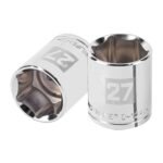 Dado de 27 mm, 6 puntas, cuadro 1/2', TRUPER