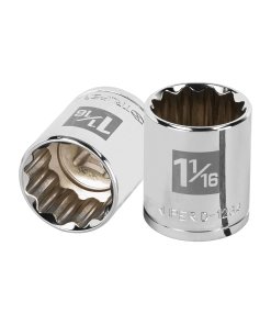Dado TRUPER de 1-1/16" 12 Puntas Cuadro 1/2" - Acero al cromo vanadio templado para máxima resistencia en trabajos mecánicos profesionales (Clave 13311)