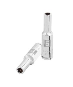 Dado Largo Truper 5mm 6 Puntas Cuadro 1/4" - Acero al Cromo Vanadio para Mecánica Fina que Ofrece Máximo Ajuste (Clave 100969)