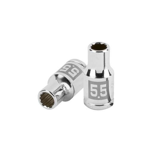 Dado Truper 5.5 mm 12 puntas cuadro 1/4' - Tecnología multidientes en miniatura para ajustes precisos en electrónica y mecanismos delicados (Clave 100975)