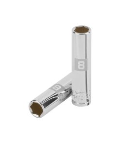 Dado Largo Truper 8mm 6 Puntas Cuadro 1/4" - Acero al Cromo para Mecánica de Precisión que Brinda Ajuste Perfecto (Clave 13202)