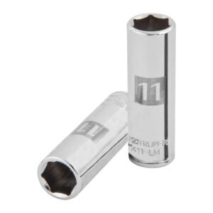 Dado largo de 11 mm, 6 puntas, cuadro 1/4', TRUPER