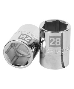 Dado Truper 28 mm 6 puntas cuadro 3/4' - Construcción industrial para aplicaciones mineras y de construcción que requieren herramientas indestructibles (Clave 14977)