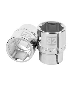 Dado Truper 32 mm 6 puntas cuadro 3/4' - Versión industrial para equipos pesados que soporta las condiciones de trabajo más exigentes (Clave 14981)