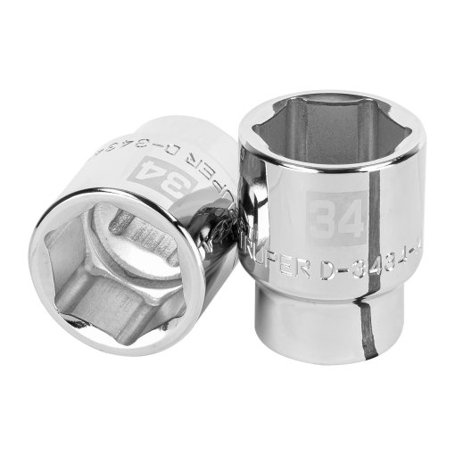 Dado Truper 34 mm 6 puntas cuadro 3/4' - Acero de alta resistencia para mantenimiento industrial pesado que exige durabilidad extrema (Clave 14985)