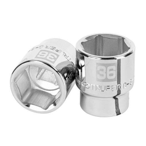 Dado Truper 36 mm 6 puntas cuadro 3/4' - Tecnología profesional para aplicaciones mineras y de construcción que demandan máxima capacidad de torque (Clave 14987)