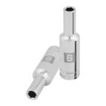 Dado largo de 6 mm, 6 puntas, cuadro 3/8', TRUPER