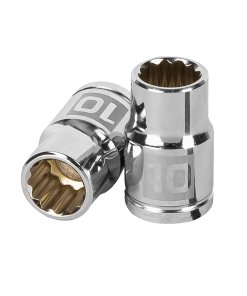 Dado TRUPER de 10 mm 12 Puntas Cuadro 3/8" - Adaptador métrico para talleres especializados (Clave 13630)