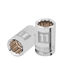 Dado TRUPER de 11 mm 12 Puntas Cuadro 3/8" - Adaptador métrico profesional (Clave 13631)