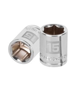 Dado TRUPER de 15 mm 6 Puntas Cuadro 3/8" - Conexión básica para herramientas de torque medio (Clave 13679)