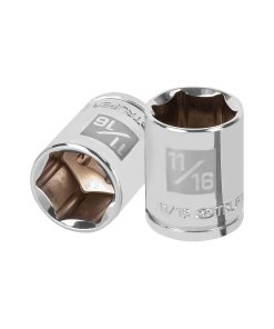 Dado TRUPER de 11/16" 6 Puntas Cuadro 3/8" - Conexión estándar para herramientas manuales (Clave 13612)