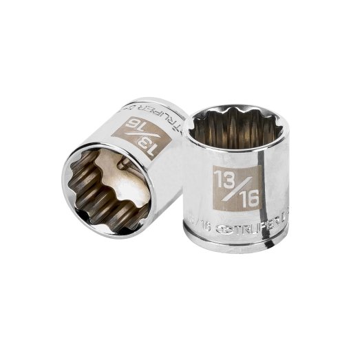 Dado TRUPER de 13/16" 12 Puntas Cuadro 3/8" - Adaptador profesional para espacios reducidos (Clave 13589)