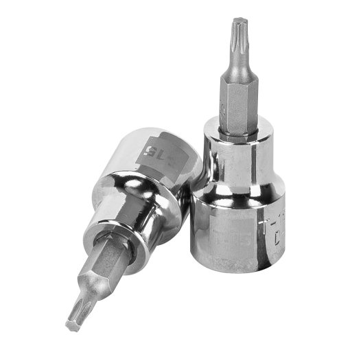 Dado Punta Torx Truper T-15 Cuadro 3/8" - Tecnología Antideslizante para Sistemas Automotrices que Previene el Desgaste de Tornillería Especializada (Clave 13569)