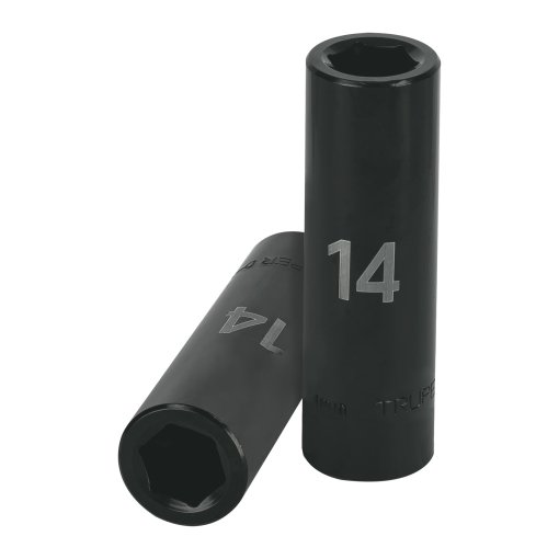Dado Largo de Impacto 1/2' Truper 6 Puntas 14 mm - Acero al Cromo Vanadio para Uso Industrial que Garantiza Durabilidad (Clave 12426)