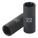 Dado largo impacto de 22 mm, 6 puntas, cuadro 1/2', TRUPER