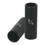 Dado largo impacto de 3/4', 6 puntas, cuadro 1/2', TRUPER