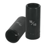 Dado largo impacto de 15/16', 6 puntas, cuadro 1/2', TRUPER